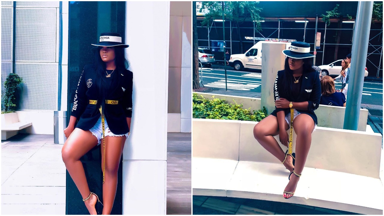 Never to be caught unfresh - Cee-C rocks Bum shorts & Black Jacket in New Photos