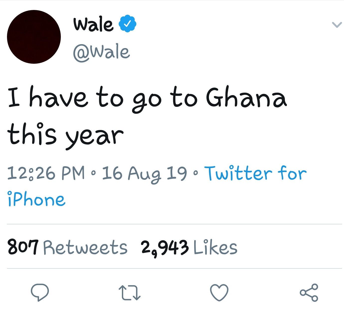Wale drops hint of coming to Ghana soon!