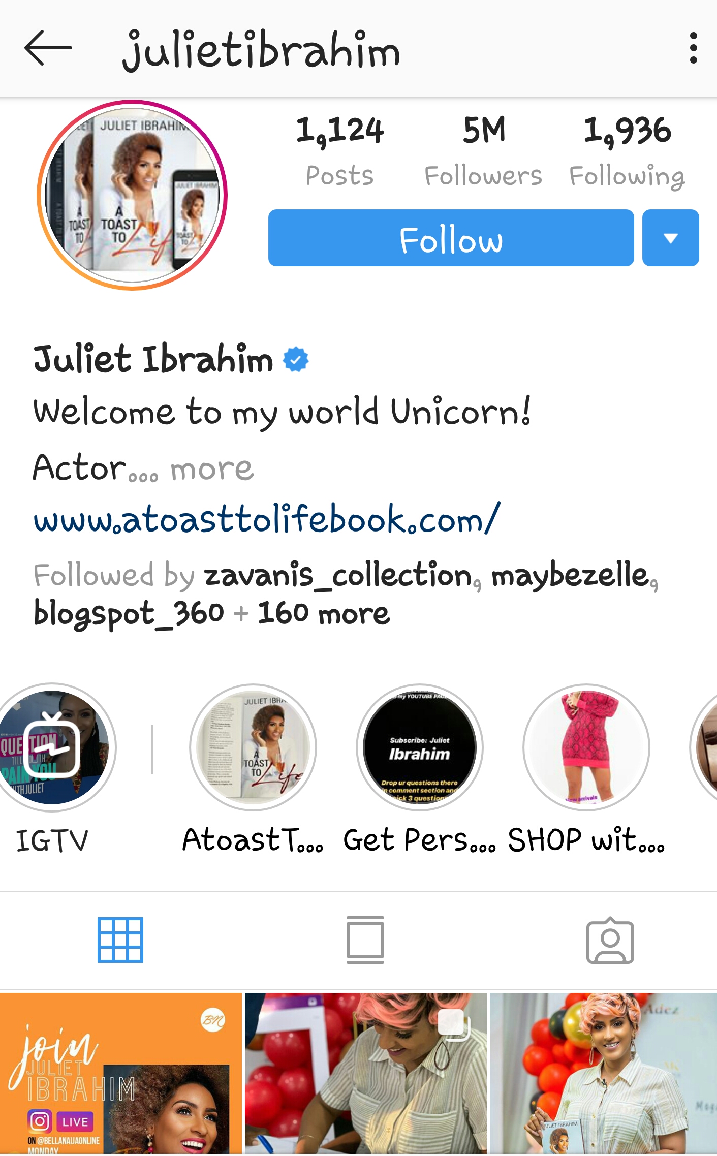 Juliet Ibrahim becomes second most followed Ghanaian celebrity on Instagram as she hits 5million followers.