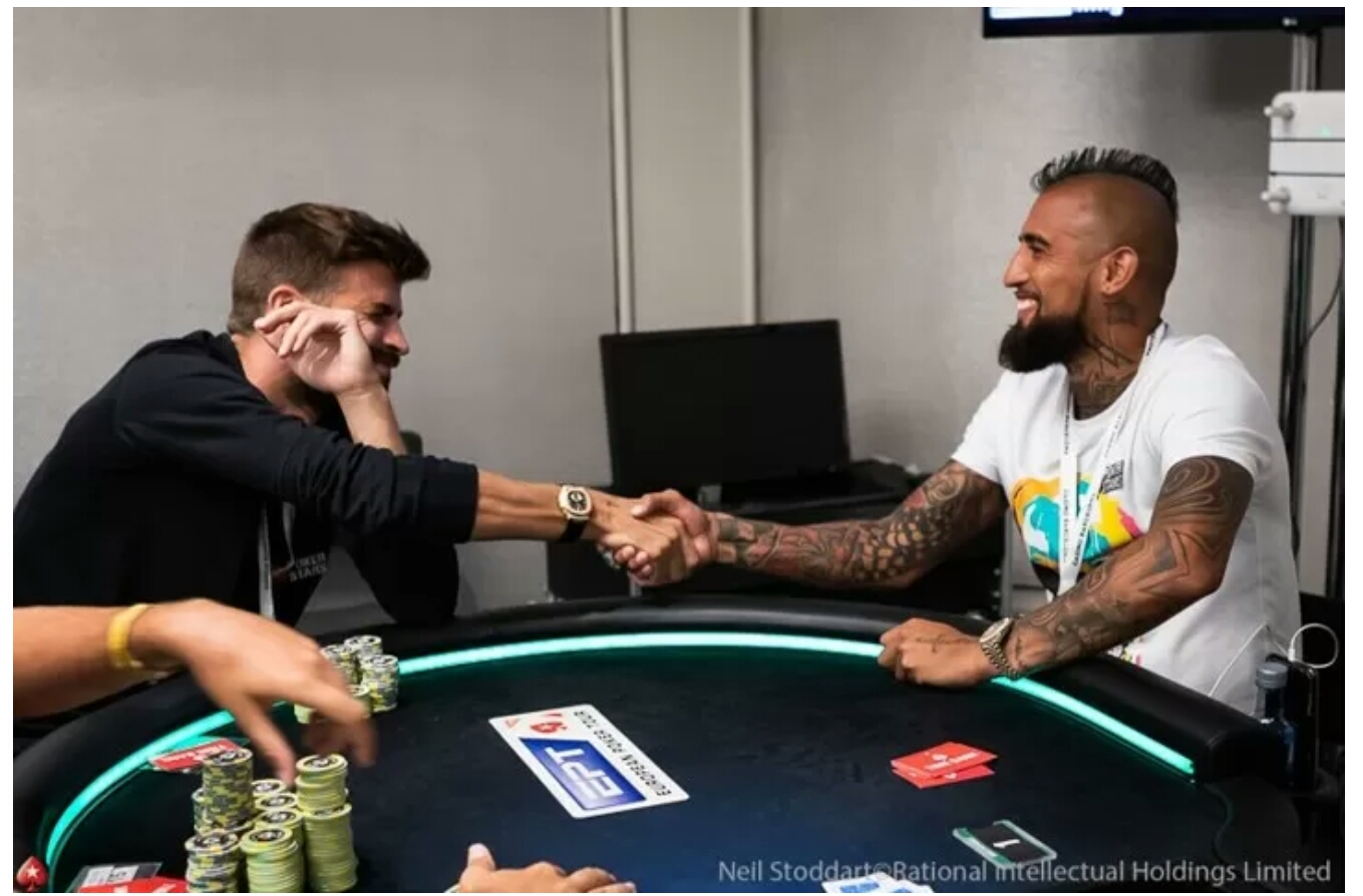 Pique and Vidal win a total of €487,410 as they finish 2nd & 5th respectively in poker tournament