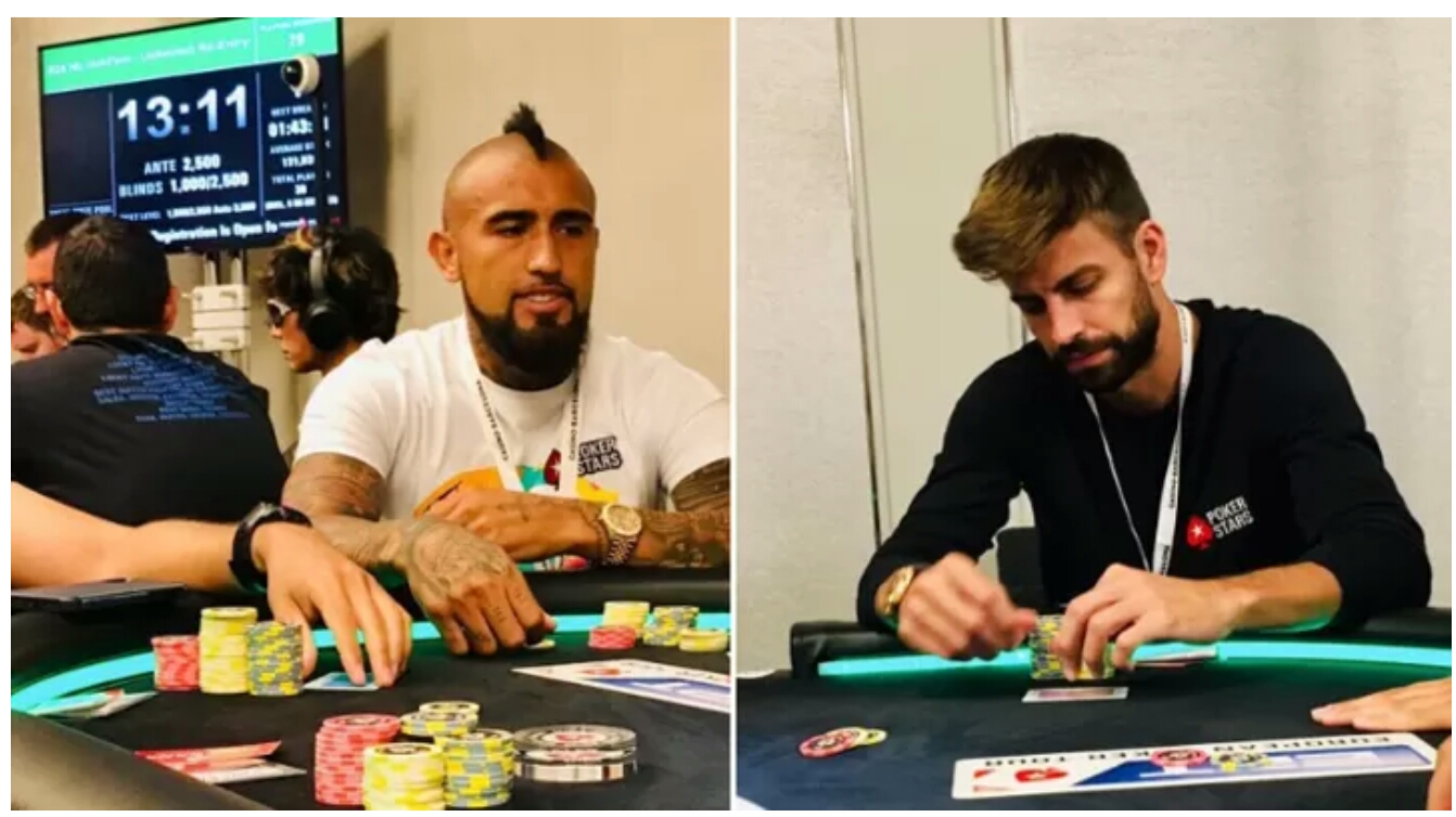 Pique and Vidal win a total of €487,410 as they finish 2nd & 5th respectively in poker tournament