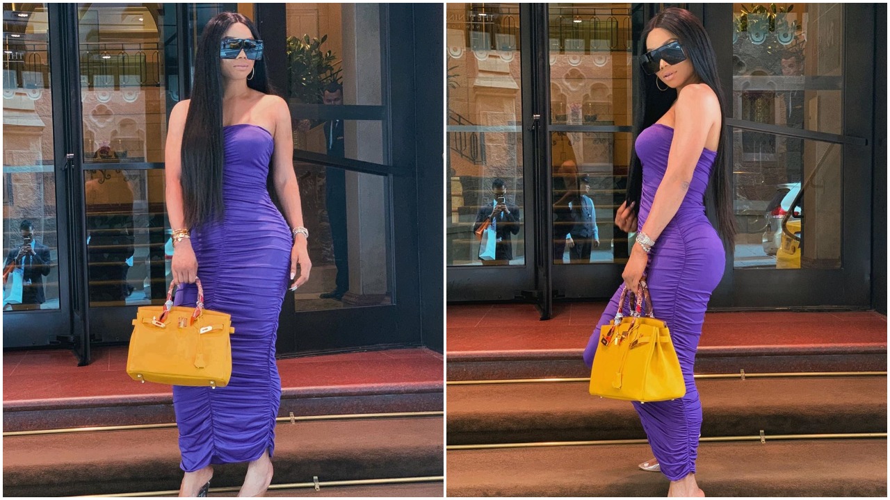 Toke Makinwa Melt Heart As She Slays In A Purple Dress, Says Chasing summer 