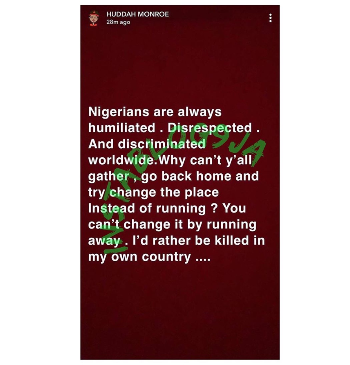 It’s Better To Be killed In Your Own Country Than To Be Discriminated Worldwide-Kenyan Socialite Huddah Monroe Reacts To Xenophobia Attacks On Nigerians In South Africa 2 103BC143 AE81 48D4 965B AD1202176382