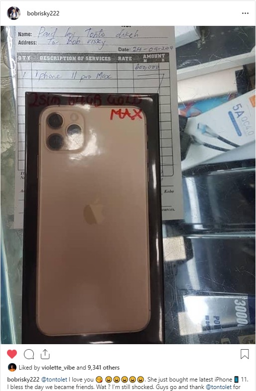 Tontoh Dikeh Gifts Bobrisky New iPhone 11 Pro Worth Over 600,000 Naira 3 1204D41C 826A 4C22 81BE 86AED9C64FDD