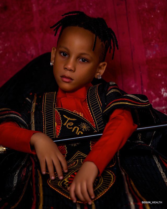 Toyin Lawani brags about her son
