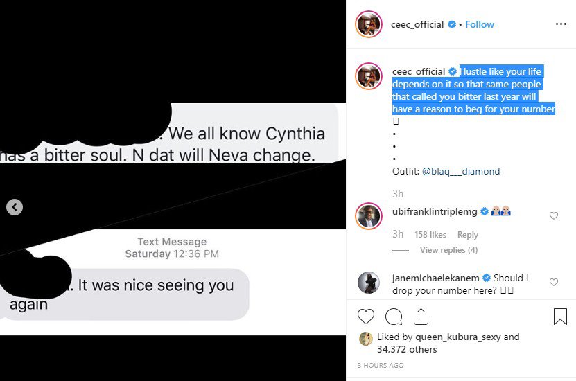 Cee-C Jabs Troll Who Called Her A Bitter-Soul But Now Begging For Her Contact 2 AE5C796E 38EE 4F94 9C91 C5E0232988B5