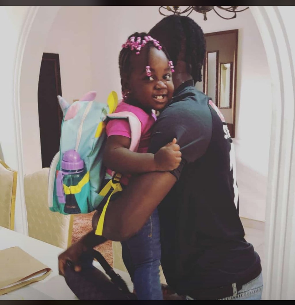 #DaddyGoals: Lovely Photos Of Stonebwoy Carrying Her Daughter To School Surfaces Online 1 D8A77D46 4AC2 4FF3 AAFB FDDADF9A2DB7