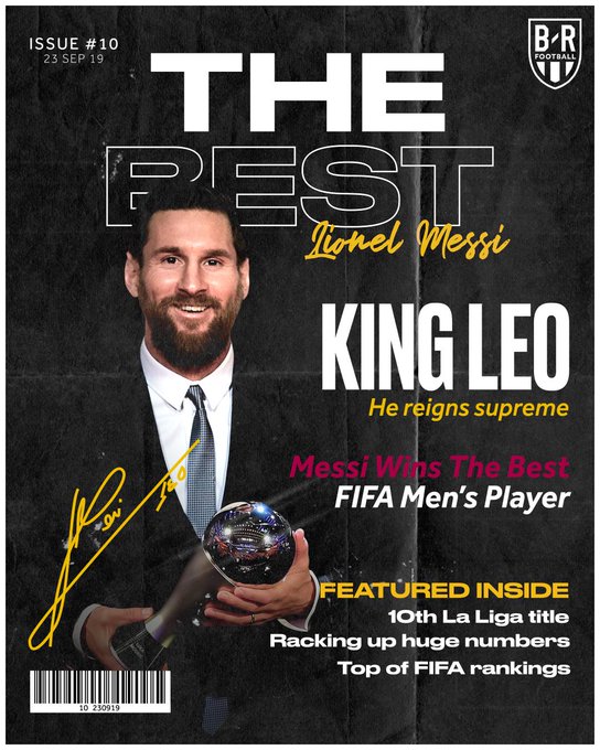 Lionel Messi Wins Fifa's The Best Award 2019 (photo + Video)