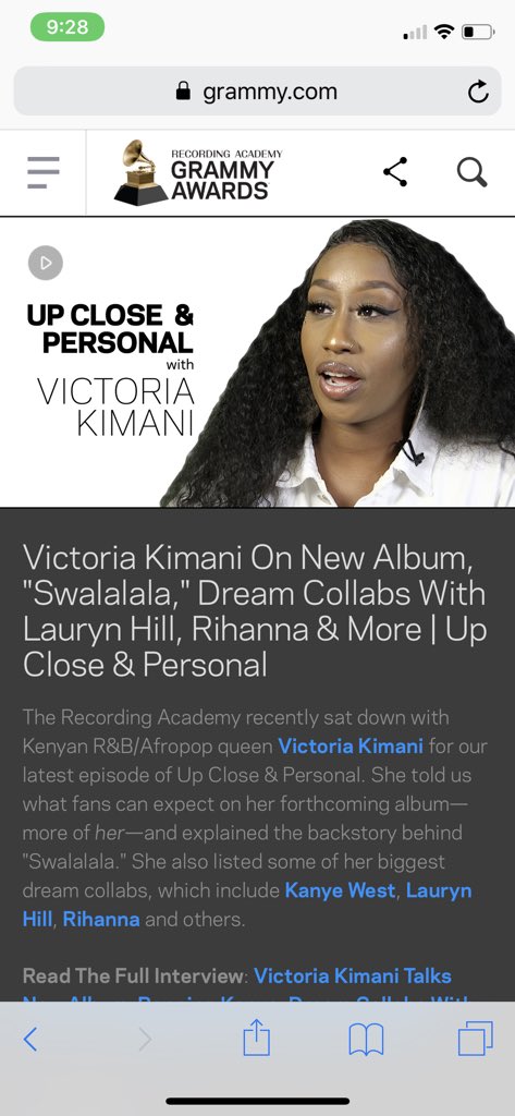 Victoria Kimani interview with the Grammy's 