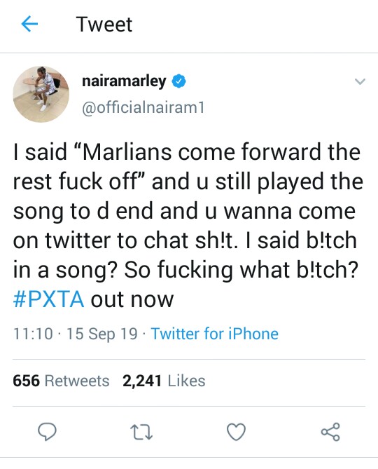 Naira Marley tweet