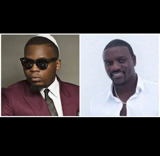 Olamide (left) rumoured to be signed on by Akon (right)