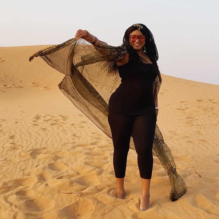 Omotola Jalade flaunts from the desert 
