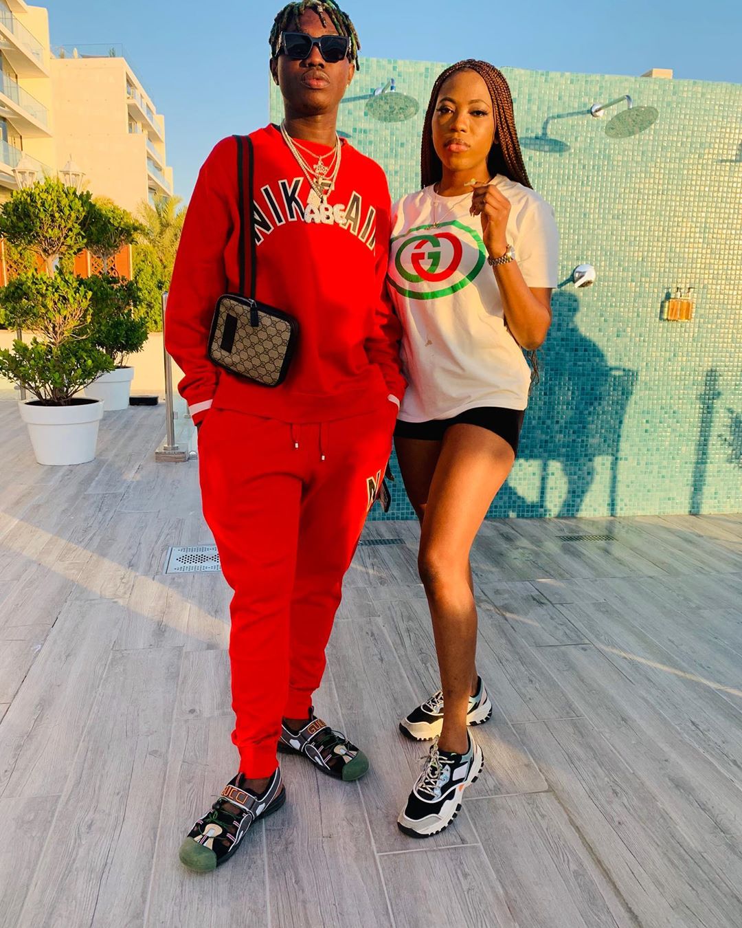 Photo of Zlatan Ibile and his New girlfriend bolanle crushing Dubai Together