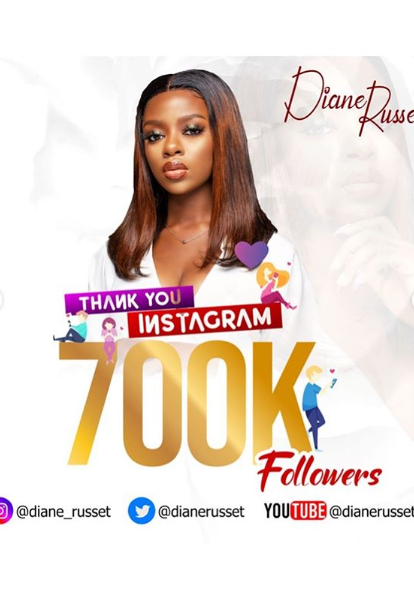 #BBNAIJA:Unbelievable Increase as Daine hit 700k followers on instagram 2 Screenshot 2019 11 02 Diane Yashim diane russet • Instagram photos and videos