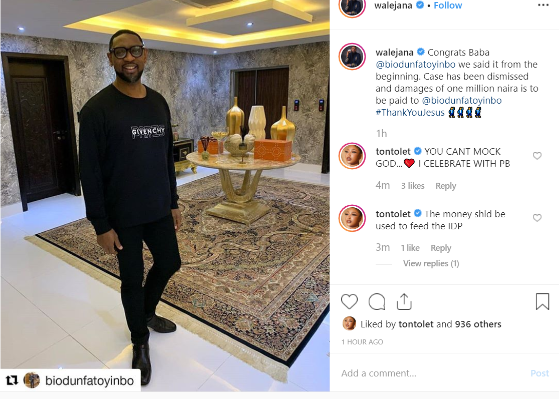 King Tonto dikeh gave her own view On pastor fatoyinbo case