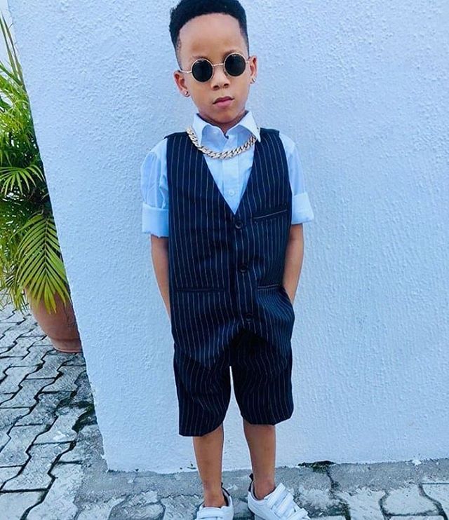 Toyin Lawani shares photo of son with swag 