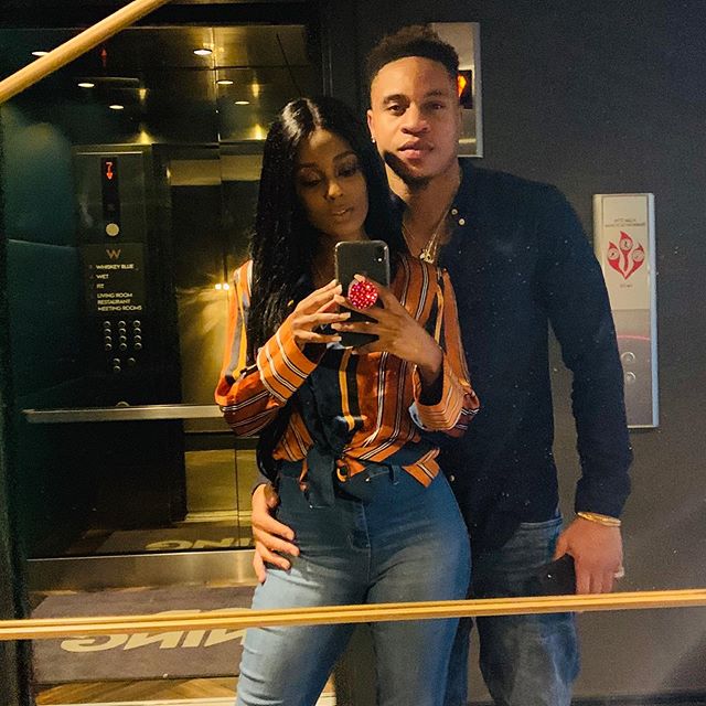 Vanessa Mdee and Rotimi getting comfy