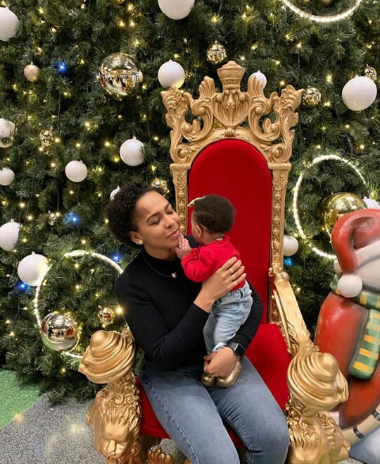 TBoss having fun times with her baby 
