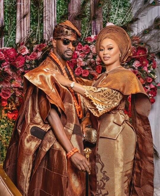 9ice makes his love with Olasunkanmi official with white wedding 
