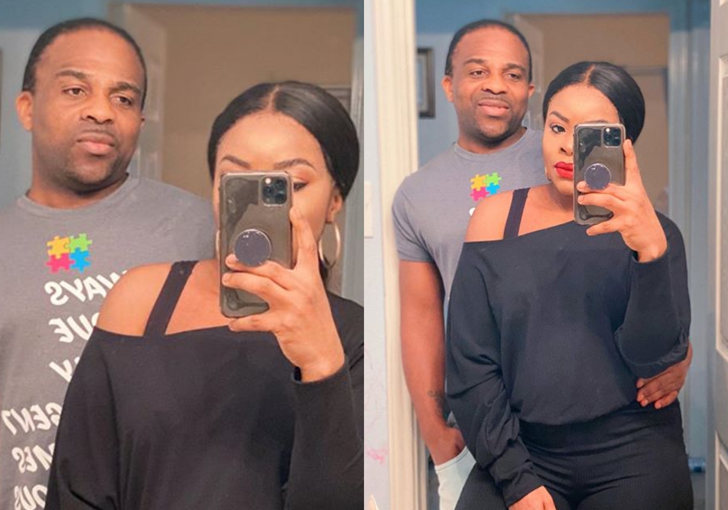 Laura Ikeji self isolate with husband, Ogbonna Kanu in a new love up photos