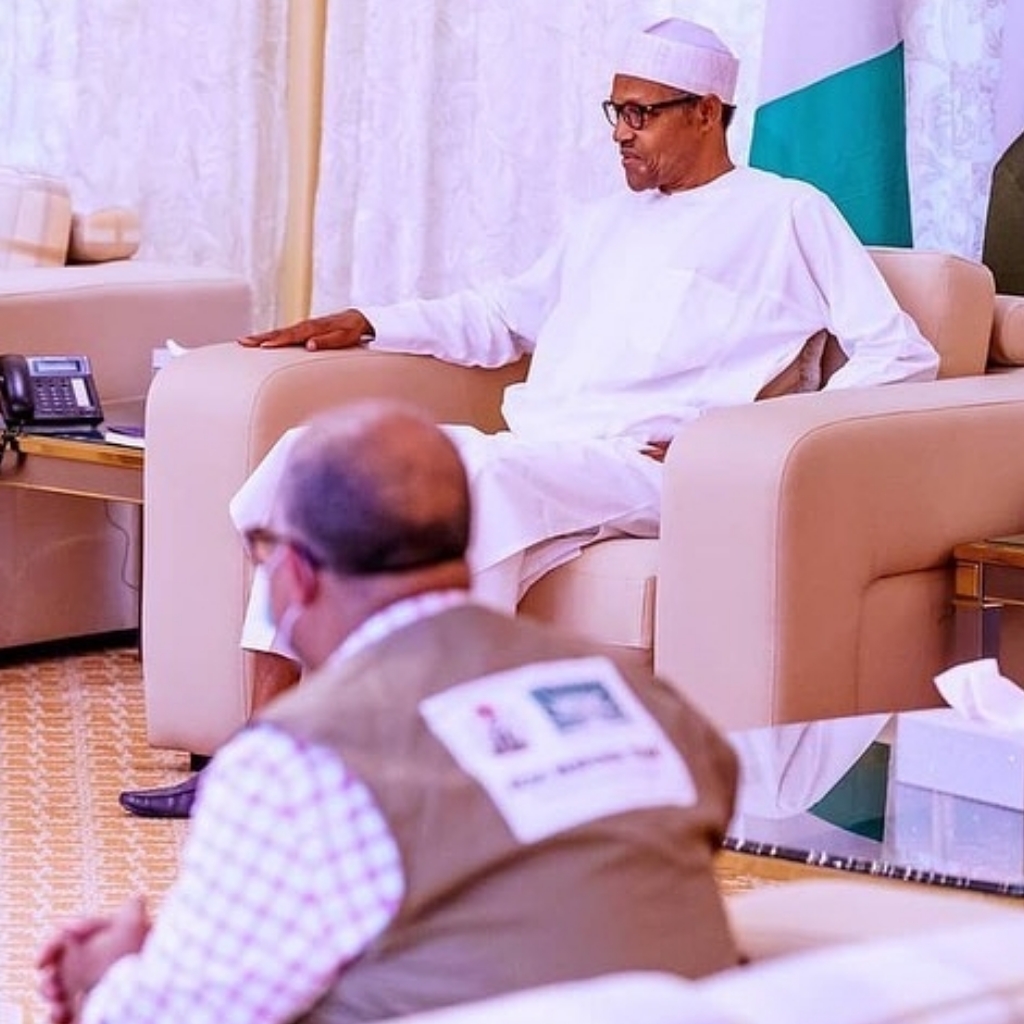 Photos of President Muhammadu Buhari receiving Health Minister and NCDC DG at the State House