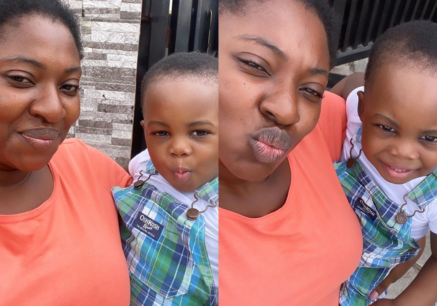 "We won't stop kissing" – Actress Yvonne Jegede and son shares priceless time (Photos)