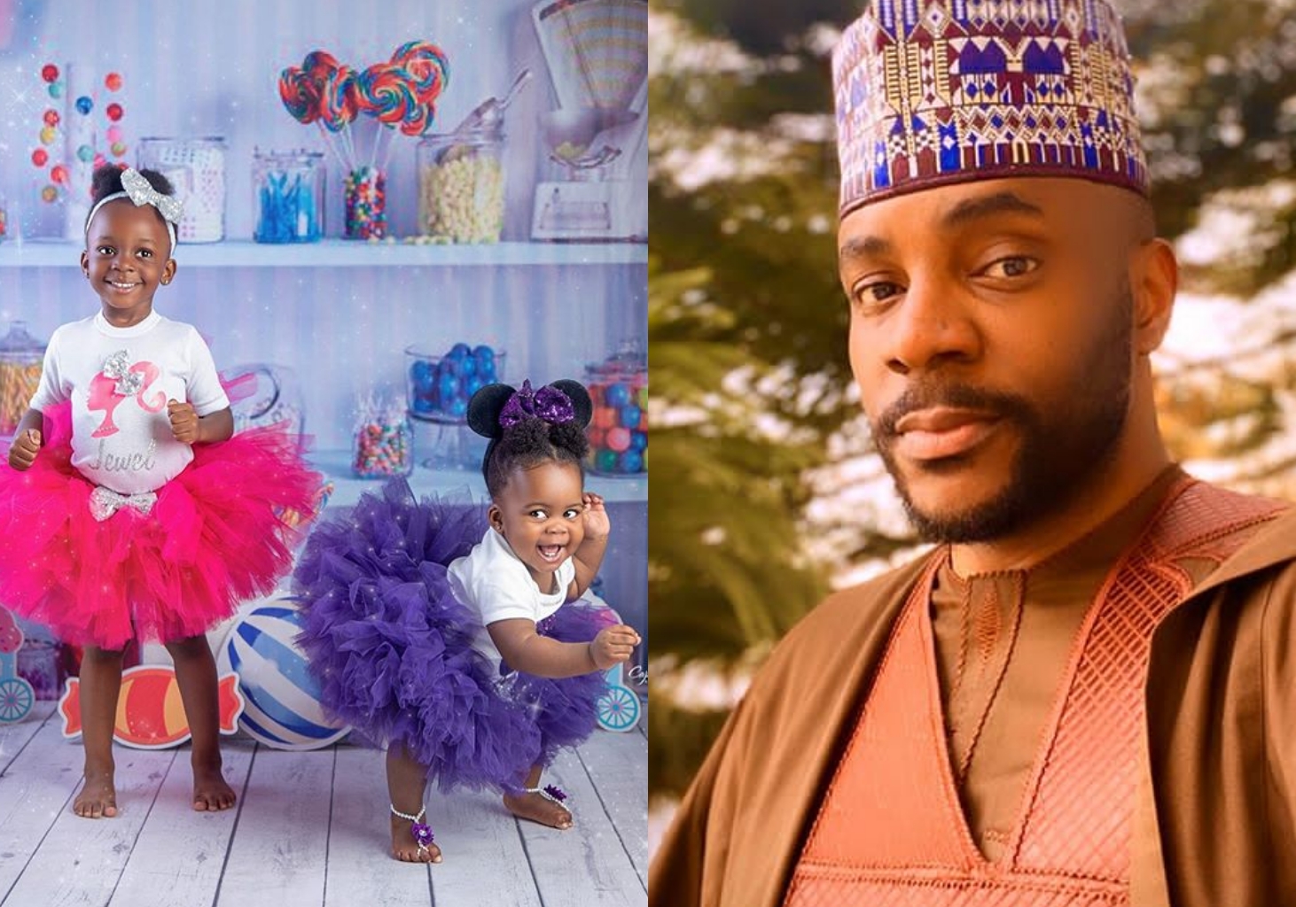 BBNaija Host and TV Personality Ebuka cries out as he's children breaks his jump rope (Photo)