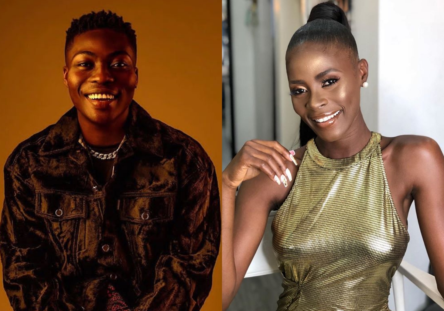 "Your body na full course" – Reekado Banks gush about Khloe's hot body (Video)