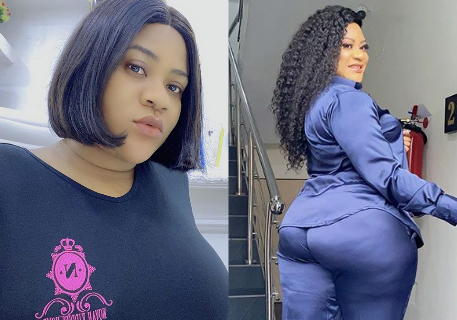 "Una go talk tire" – Nkechi Blessing shade critics as she flaunt backside in leopard skin outfit (Photos)