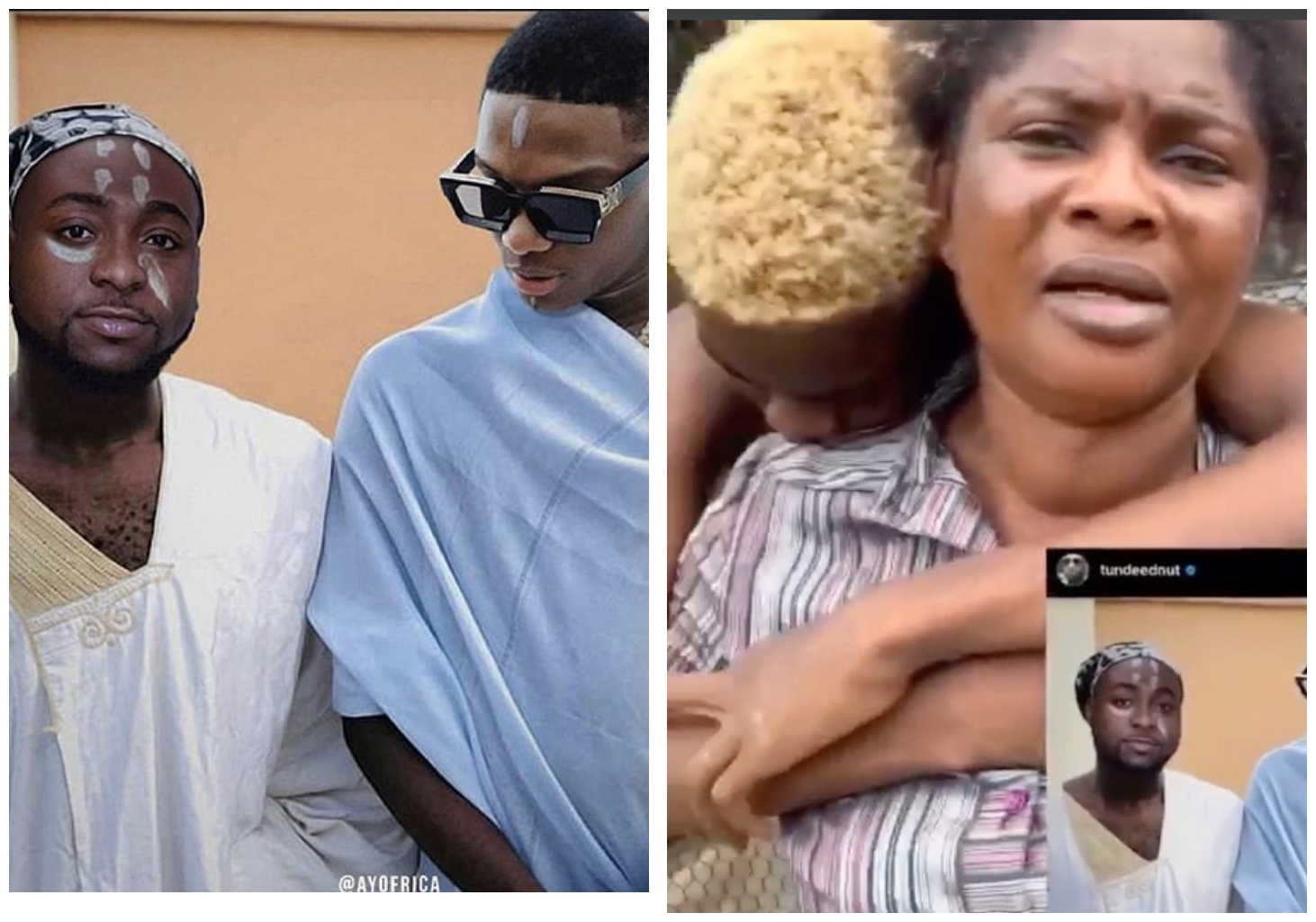 Davido gifts N1million to boy who edited his photo with Wizkid (Photo/Video)