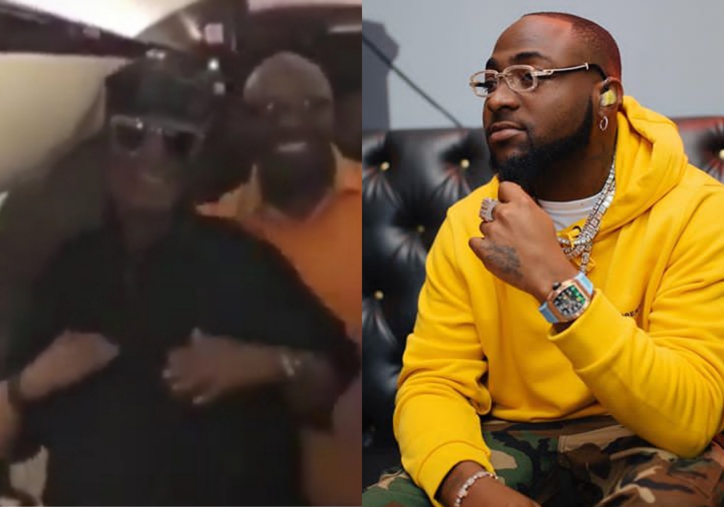 Davido's dad enjoys time out with friends on his private jet (Video)