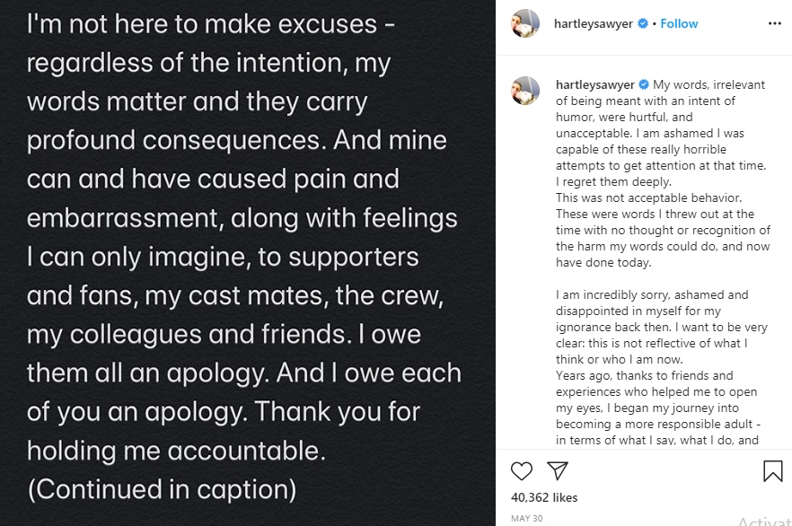 'The Flash' star, Hartley Sawyer fired over racist and misogynistic tweets 6 5edf3afa57861