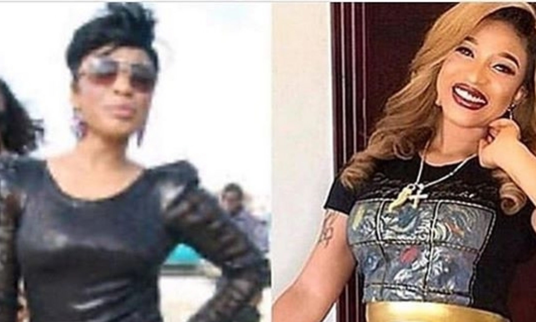 Tonto Dikeh blast haters as she shares photos of her body before and after surgery