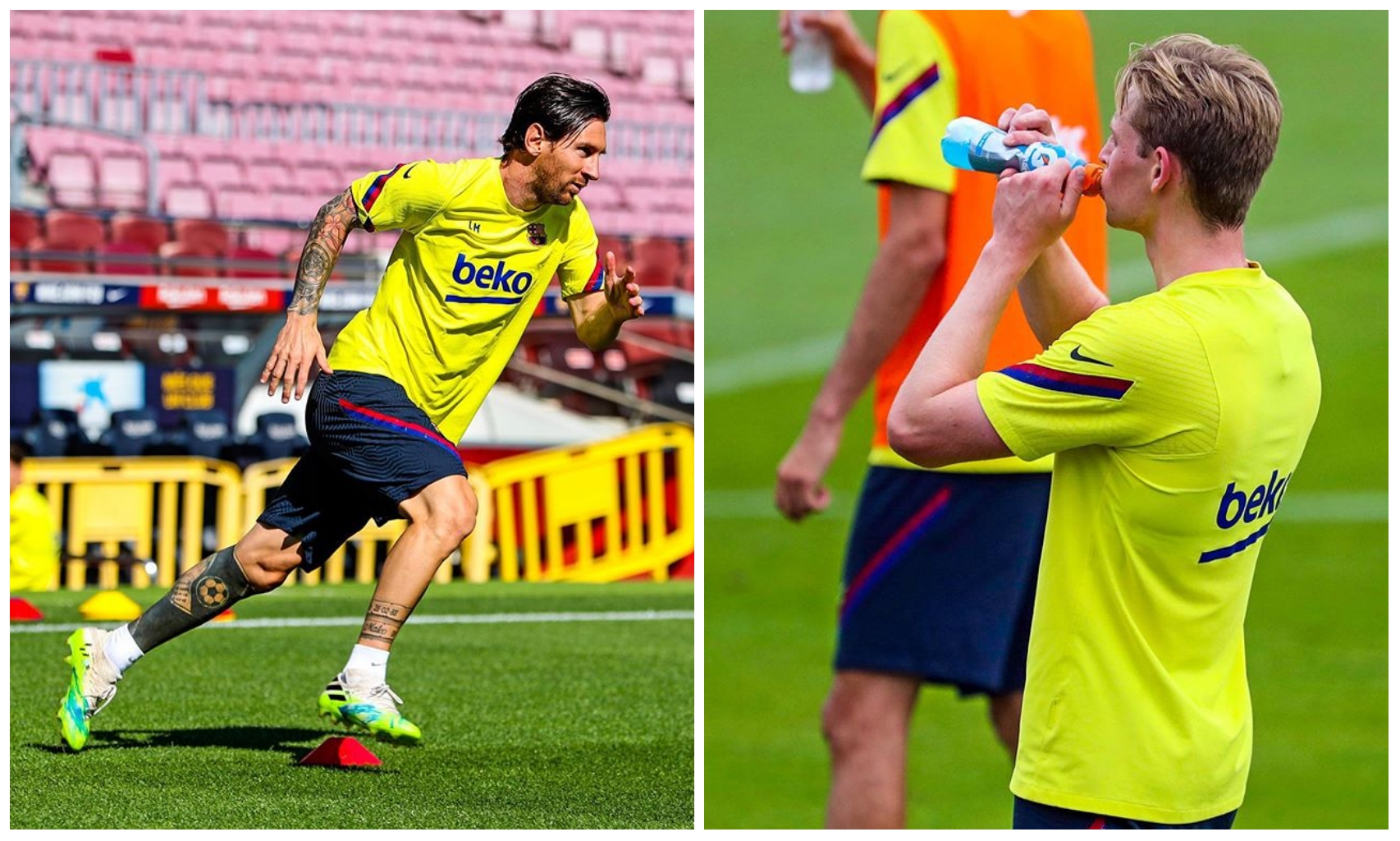Barcelona holds first training session at Camp Nou as league resumption edge closer (Photos)