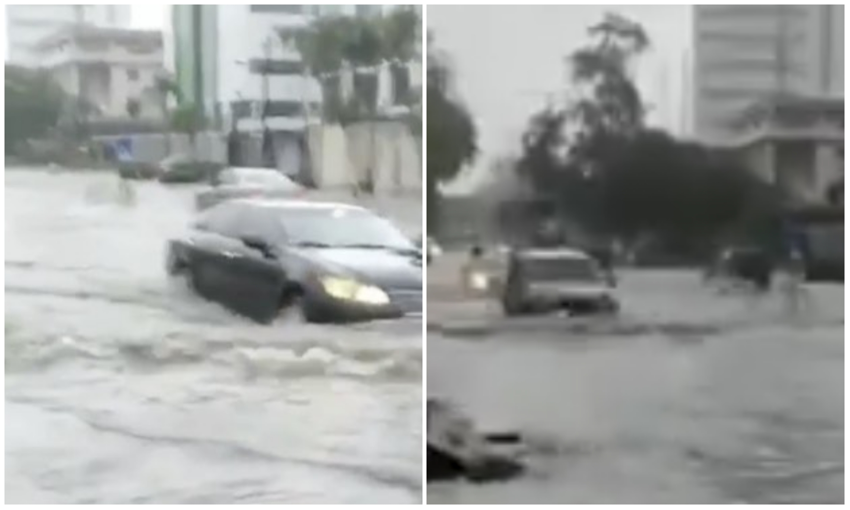 Lagosians in trouble as Flood takes over the ‘Almighty’ Victoria Island in Lagos (Video)