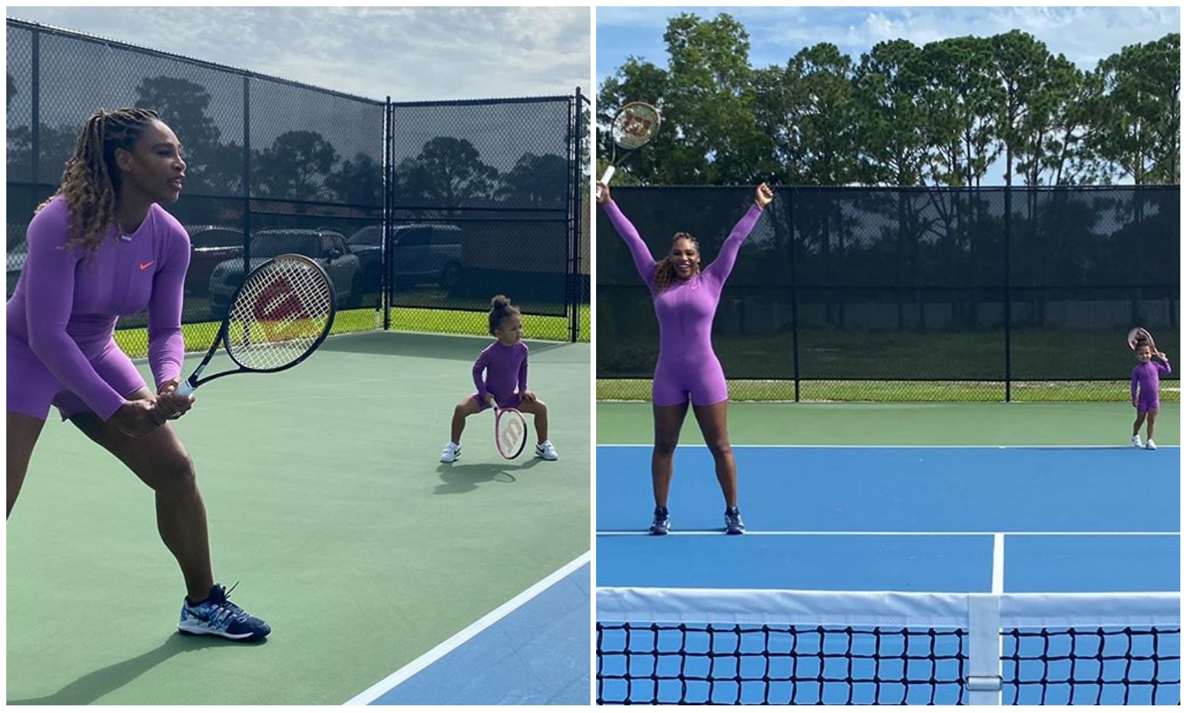 Serena Williams melts heart as she engage in intence training with daughter (Photos/Video)