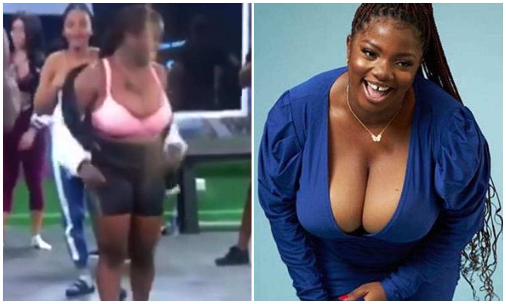 #BBNaija: Dorathy’s sitting style opened her floodgate as she exposes her panties (Photo)