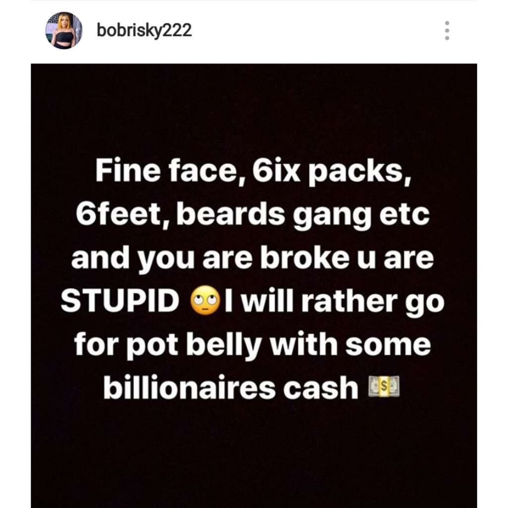 'I would go with a pot belly man than a broke six packs man' – Bobrisky 2 WhatsApp Image 2020 07 01 at 7.00.52 PM