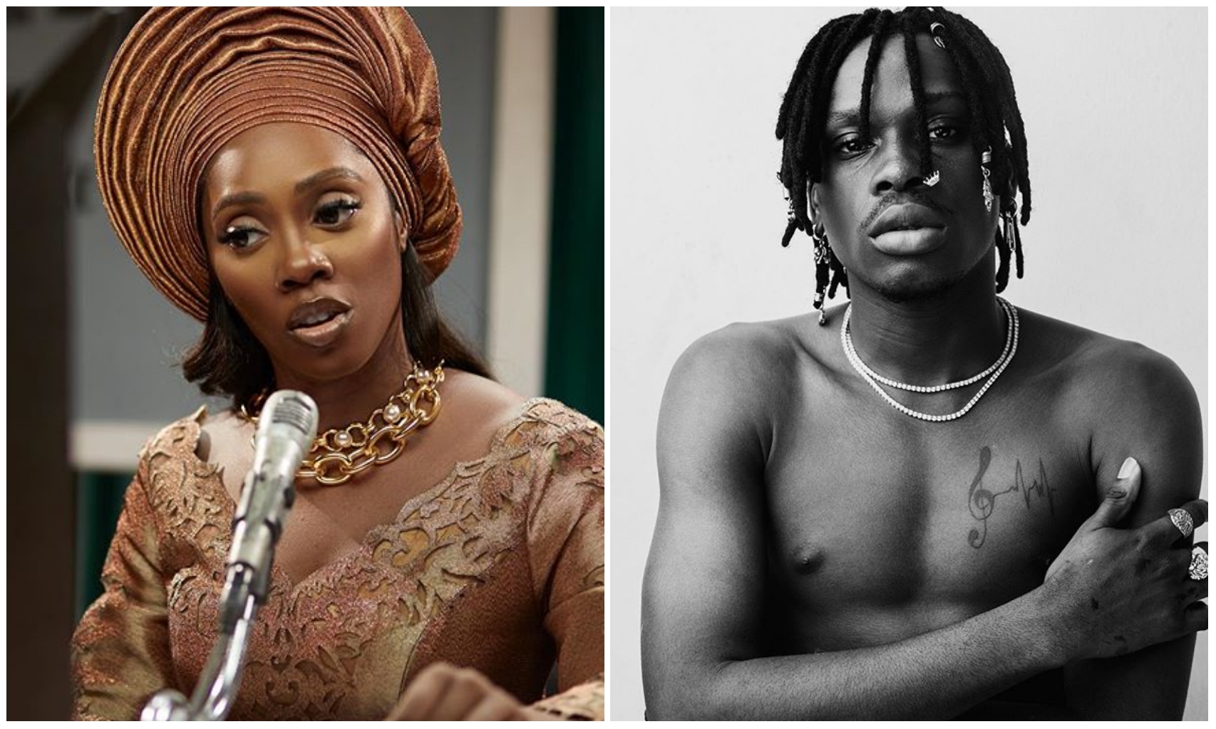 Tiwa Savage heap praise on Fireboy DML for his impact on her new single (Video)