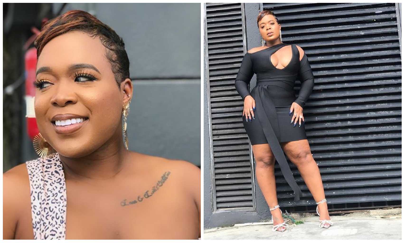 Radio Goddess, Moet Abebe flaunts cleavage in a dazzling black outfit (Photo)