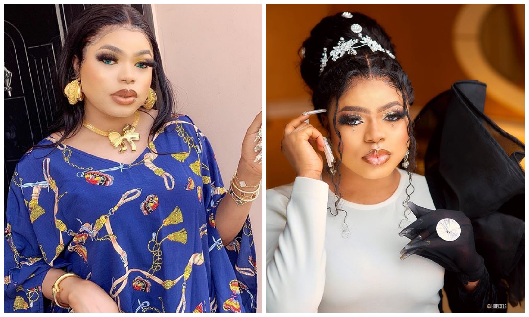 I wear pure gold not steel – Bobrisky blast fans claiming he's rocking a fake jewelry