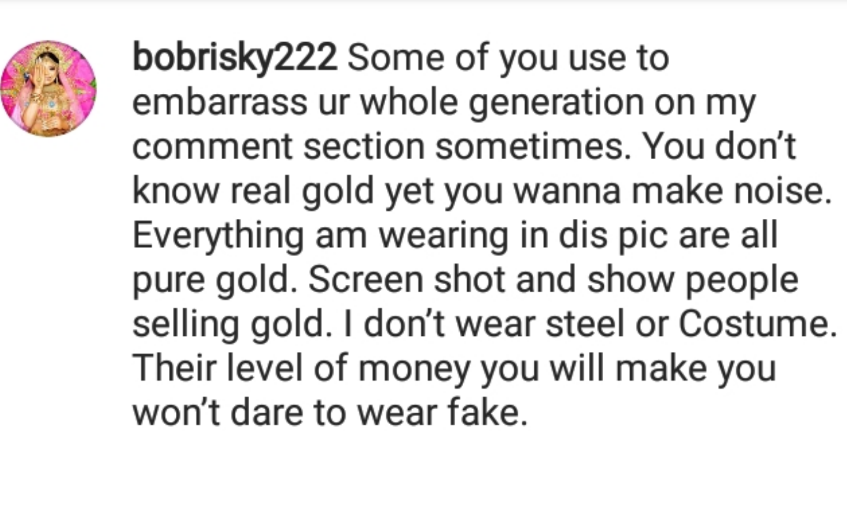 I wear pure gold not steel – Bobrisky blast fans claiming he's rocking a fake jewelry 2 PhotoGrid Plus 1599996841052