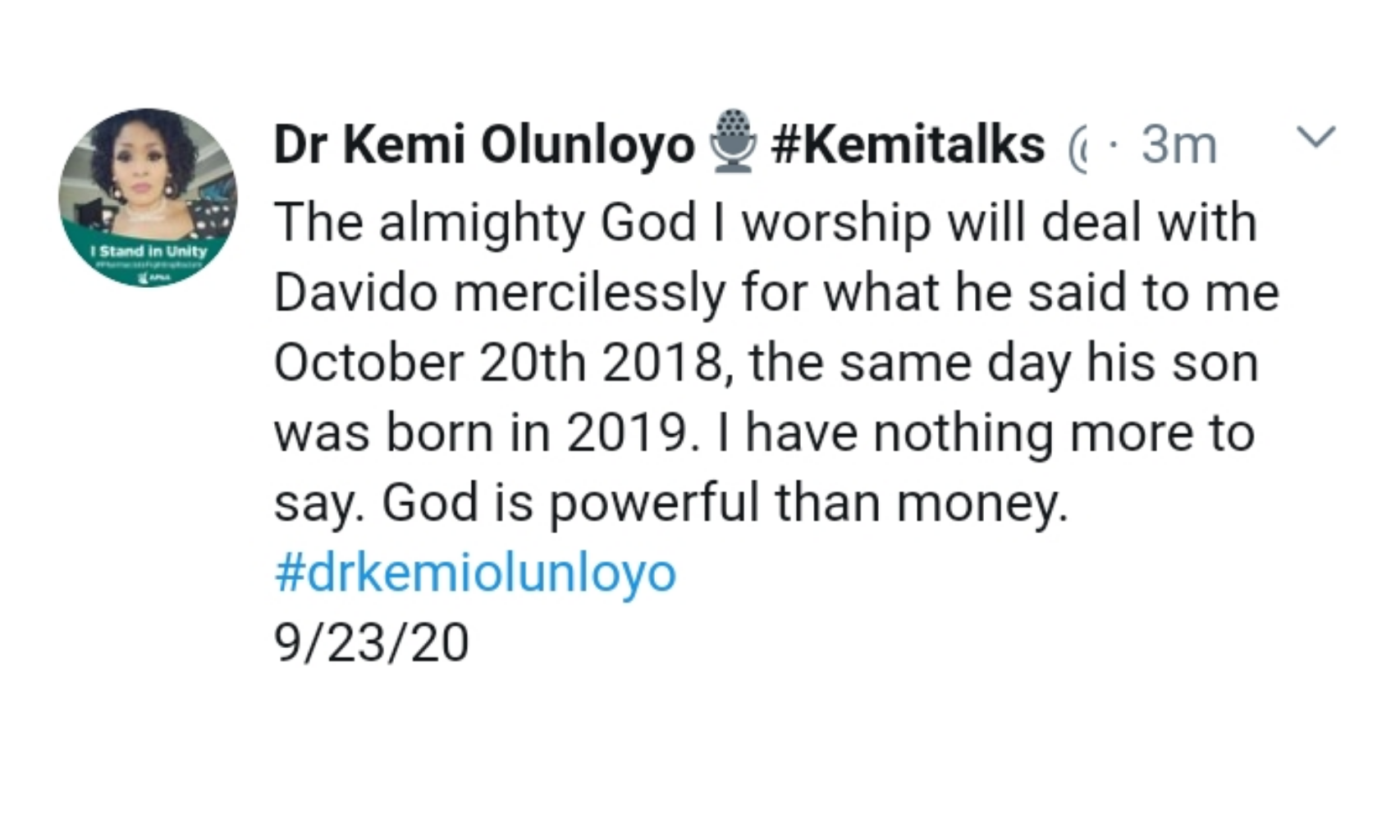 The God I worship will deal with Davido mercilessly – Kemi Olunloyo rants 2 PhotoGrid Plus 1600873125953