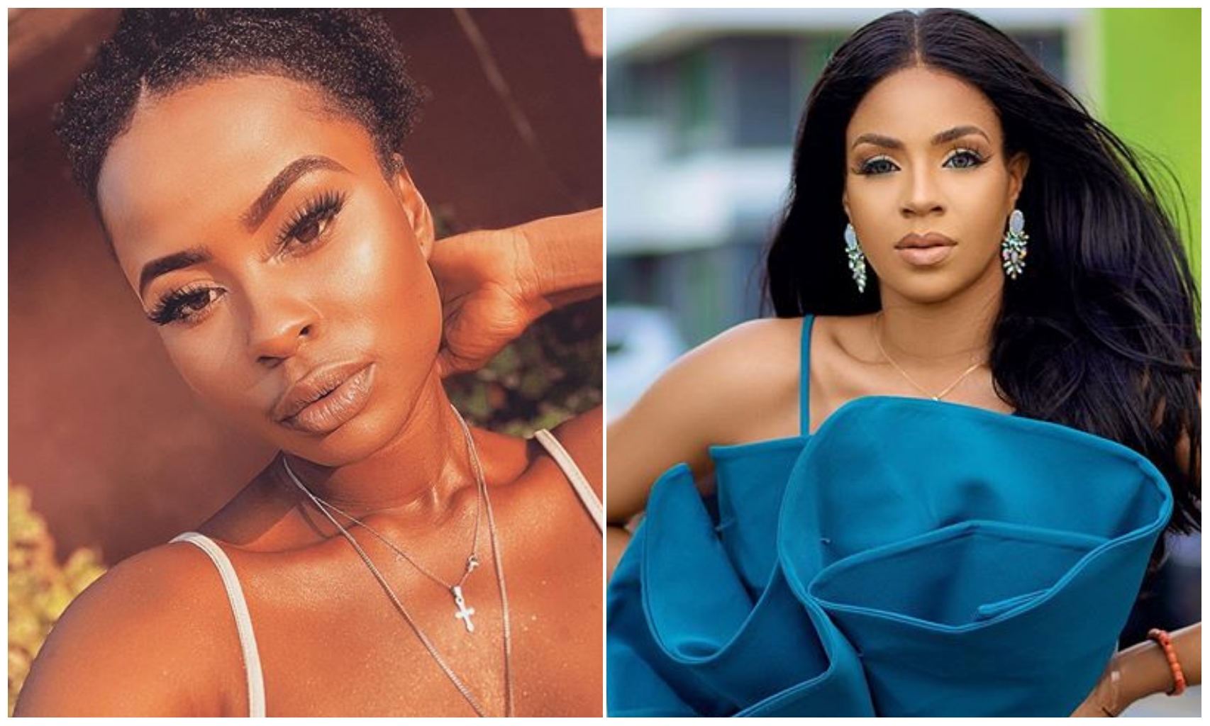 #BBNaija: 'Pepper Dem' housemate, Vee and Ella drags each other (Photo)