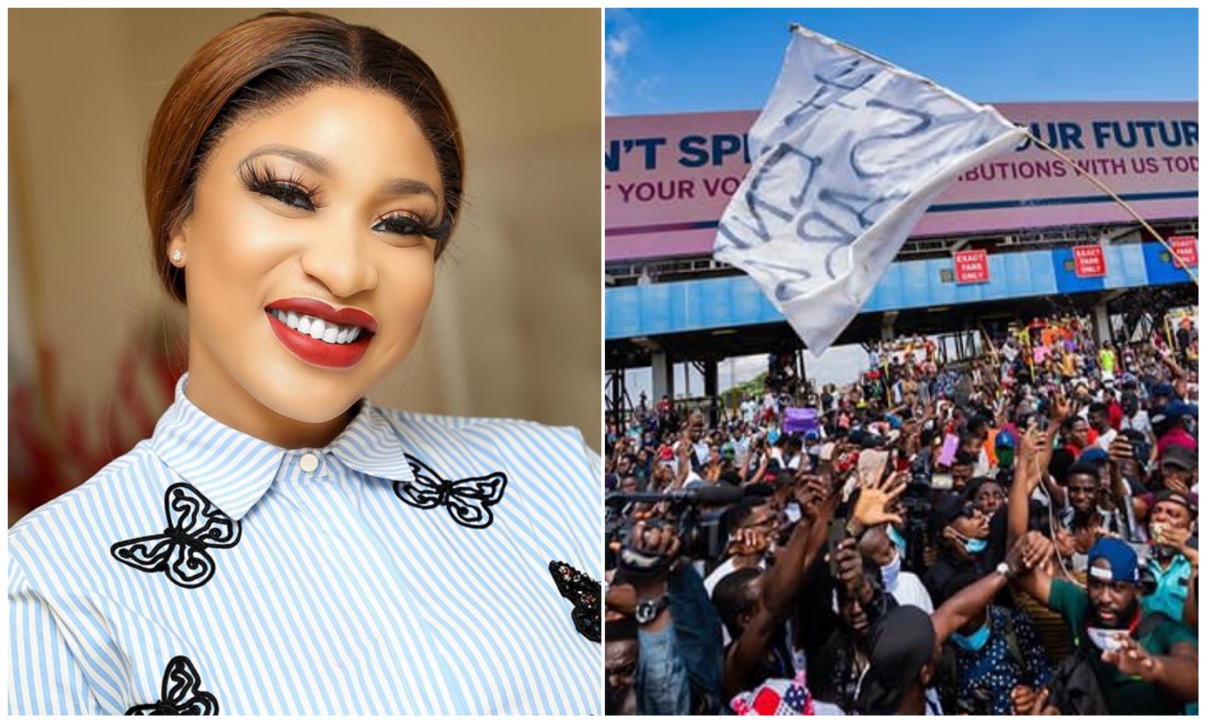 End bad governance through your votes – Tonto Dikeh advise EndSars protesters