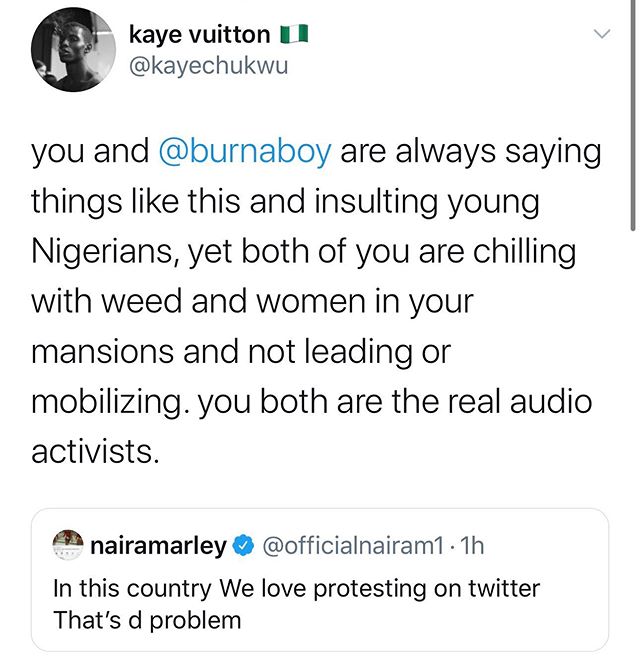You are the real audio activist – Lady attacks Naira Marley and Burna Boy over trending EndSars issue
